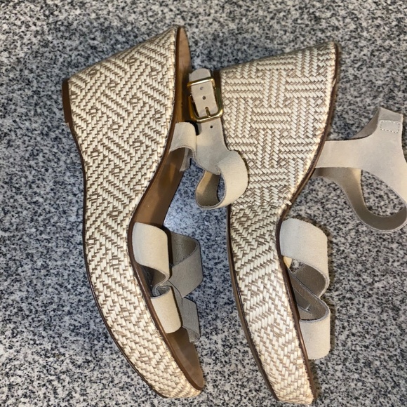 J. Crew Women's Suede Wedge Sandals - Picture 4 of 8